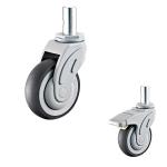 126x32mm Arc Wheel Silent Bolt Hole Casters 5 Inch Swivel Hospital Caster Wheels
