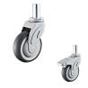Buy cheap 4" Medical Casters Wheels For Hospital Carts Grey Soft TPR Swivel Stem from wholesalers