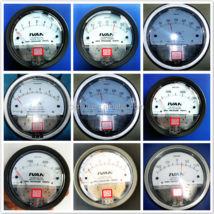 Customized ODM Differential Air Pressure Gauge Manometer for Standards