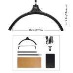 Makeup LED Half Moon Light 60watt Beauty Studio Lighting Set Skin Care AC Power