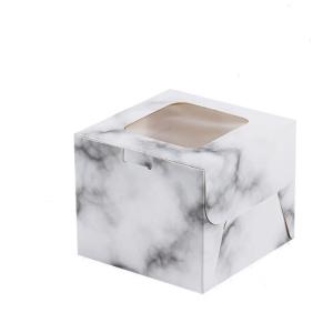 Buy cheap Takeout Paper Cupcake Bakery Treat Boxes With Window 4x4 from wholesalers