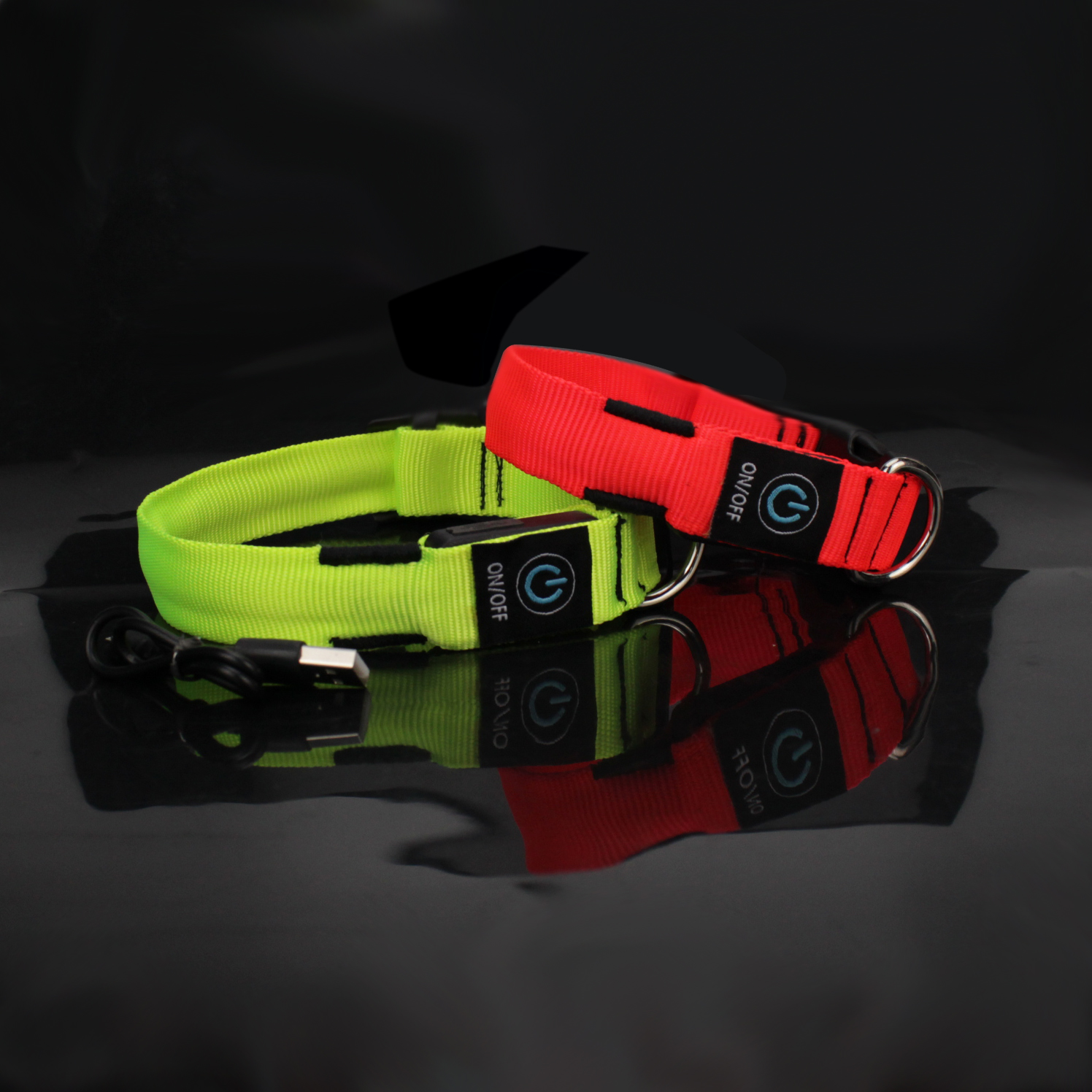 C906 Wholesale Factory Cheap Price C906 Luminous Nylon Pet USB Rechargeable Led Dog Collar for safety