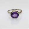 Buy cheap Women Jewelry 925 Silver 8x10mm Oval Purple Cubic Zircon Ring (F47E) from wholesalers