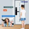 Buy cheap Tempered Glass Front Door Smart Locks Fingerprint Card Acess Anti Peep Password from wholesalers