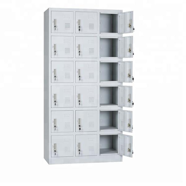 Buy cheap Multifunctiona 18 Doors Electrostatic Fireproof Metal Lockers from wholesalers