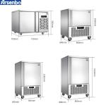 500L Multipurpose Grey Fridge Freezer , Odorless Stainless Steel Refrigerator