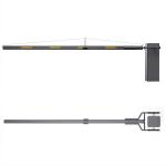 Heavy Duty Vehicle Barrier Gate 12 Meters Water-proof Wind-proof Carbon Fiber