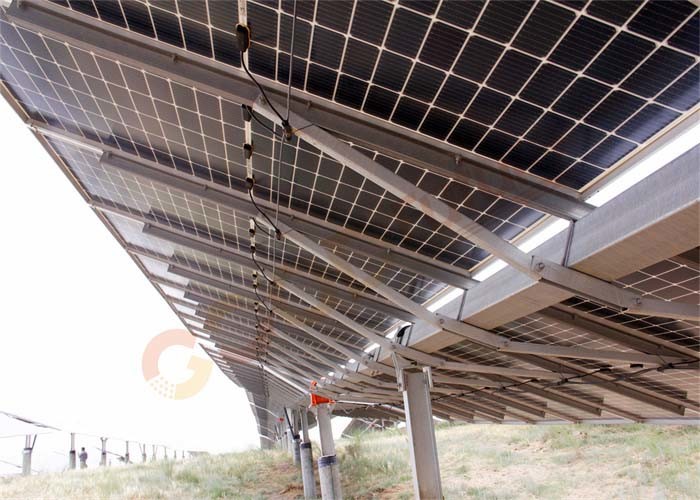 Hot Galvanizing One Axis Solar Tracker Ground Mounting Structure