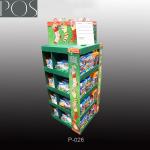 Buy cheap 4 faces floor display rack for socks promotion in supermarket from wholesalers