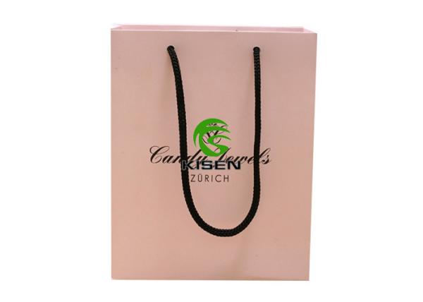 Buy cheap Pink Paper Handle Shopping Bags For Jewellery Matt Lamination Finishing from wholesalers