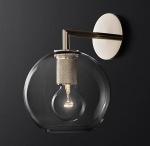 Blown Glass Shade Modern Sconces Living Room Internal Wall Lights 40W
