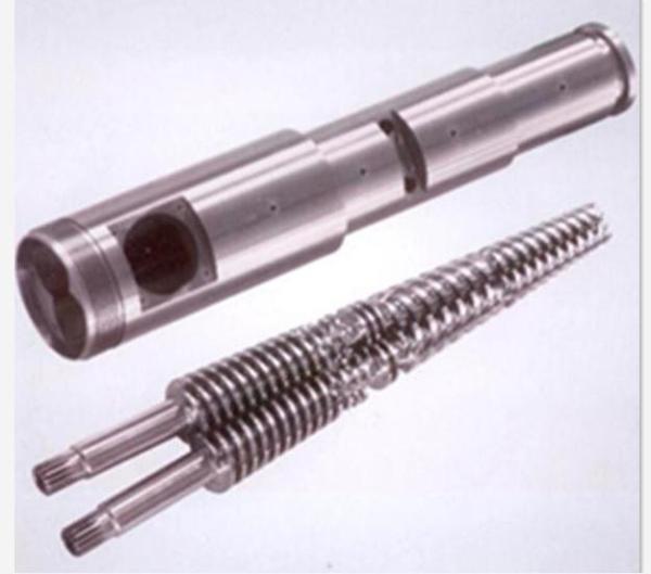Durable PVC Plastic Extruder Spare Parts , Bimetallic Screw Barrel 0.015mm