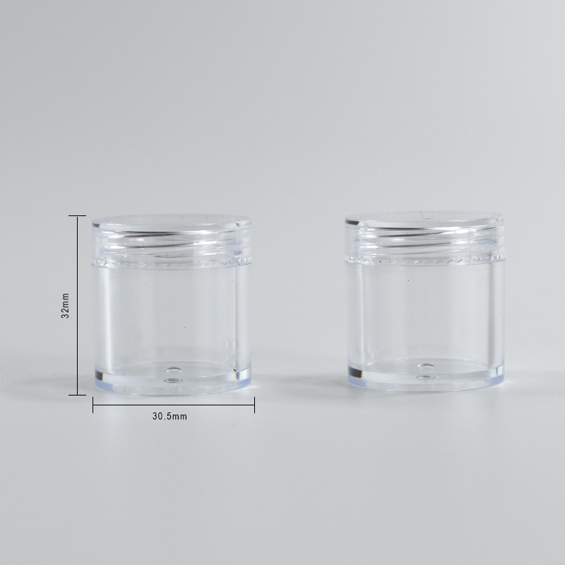 10ml Plastic PS Facial Cream Container Mini Sample Jar for Essential Oil Capacity 10ml