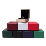 Round White Leather LED Jewelry Box with Custom Logo and Silk Screen Print from