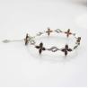 Buy cheap 925 Silver Jewellery Quatrefoil Garnet Cubic Zircon Tennis Bracelet (B04RED) from wholesalers