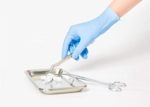 Buy cheap General Medical Nitrile Examination Gloves Non Sterile Type Customized Logo from wholesalers