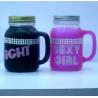 Buy cheap Color Diamonds Fonts Handpainted Glass Container For Kitchen from wholesalers