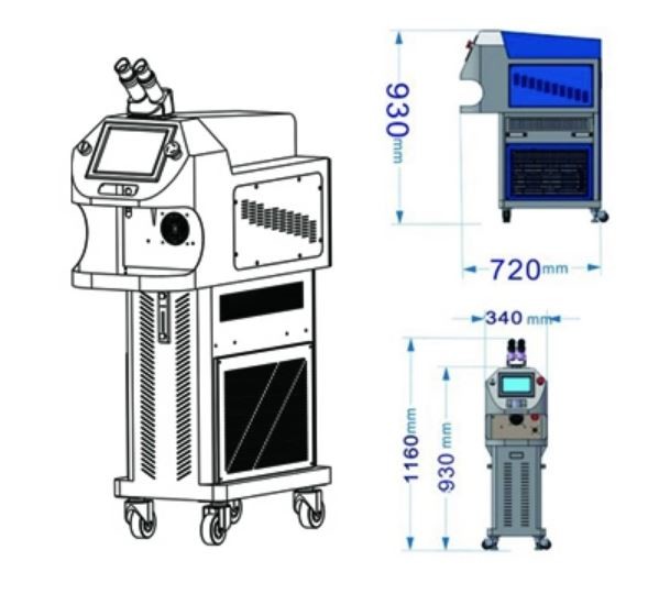 200 Watt Portable Laser Soldering Machine For Gold Jewellery Dental