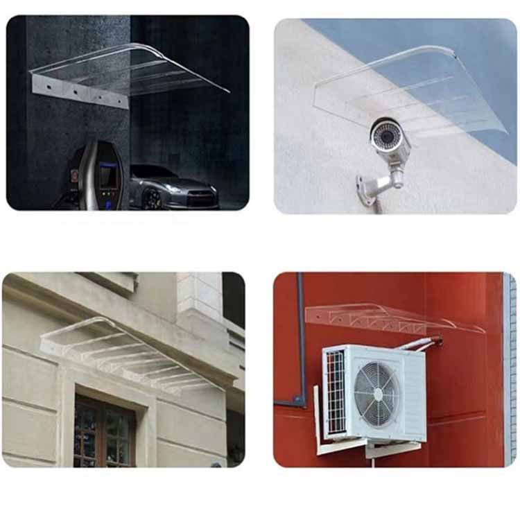 Weather Resistant Polycarbonate Awning Panels Solid Polycarbonate Window Canopy