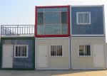 Waterproof Flat Pack Container House , Fast Efficient Double Container House