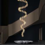 Scandinavian LED Long Line Acrylic Dining Room Creative Living Room Staircase
