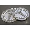 Buy cheap Zinc Alloy Type Silver Music Metal Award Medals With Ribbons Customized Shape from wholesalers