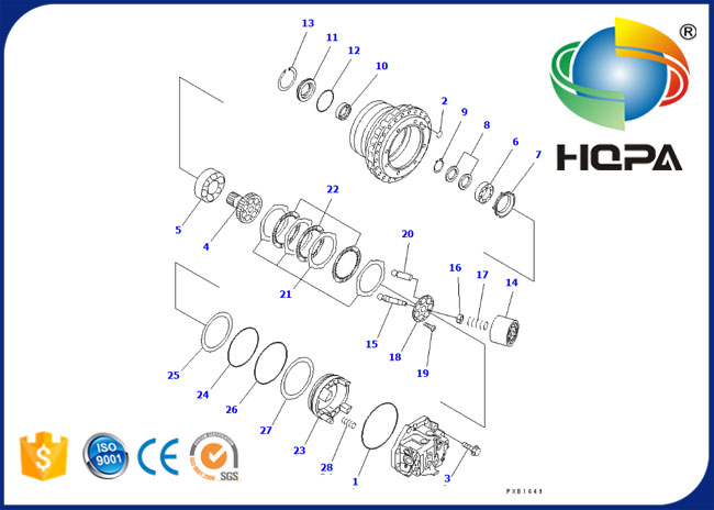 706-88-00110KT 706-88-00110 Travel Motor Seal Kit for Komatsu PC400-6 PC380LC-6K