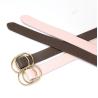 Buy cheap Women'S Fashion Leather Skinny Belts Hollow Ring Oval Shape Buckle from wholesalers