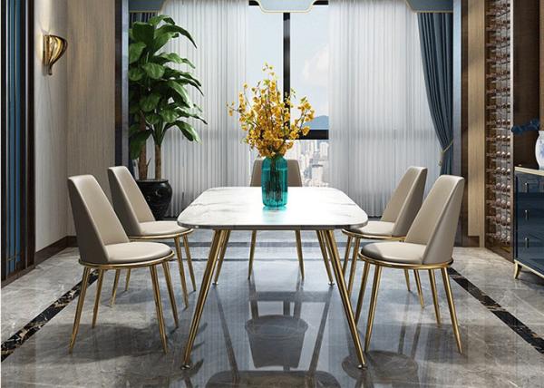 Buy cheap Fashionable 140x80x76cm Home Luxury Marble Dining Table from wholesalers