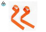 Red Weightlifting Wrist Wrap With Thumb Loop , Wrist Support Straps Bodybuilding
