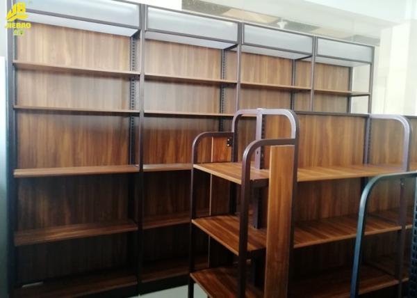Buy cheap Fashionable Industrial Wood And Metal Bookcase / Wood Metal Bookshelf Display from wholesalers