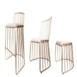 steel Metal furniture and stainless steel chair and tables mirror or brushed