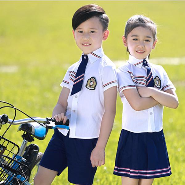 Buy cheap Square Collar Polyester Kids School Uniform White Short Shirt For Girls And Boys from wholesalers