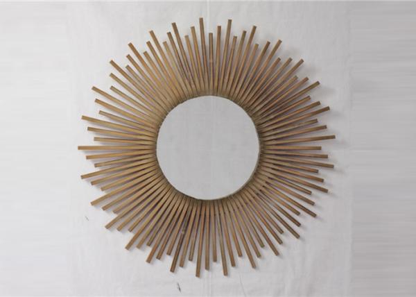 Buy cheap ZY919094 Painting Rural Style Sunburst Mirror Bamboo Wall Decor from wholesalers