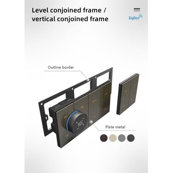 Tuya App Control Zigbee Smart Switch Metal Panel For Smart Home