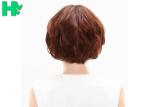 250g Kanekalon Fiber Wigs With Bang , Heat Resistant Pure Color Short Wave Wig