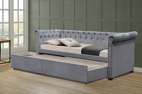 Buy cheap SUNNY European Upholstered Trundle Daybed Single 90 X 190Cm Plywood Material from wholesalers