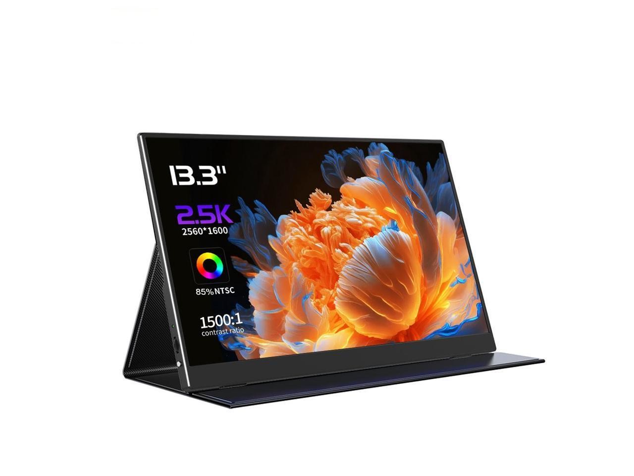 13.3 inch 2560x1600 2.5K Portable Gaming Monitor 16:10 60Hz Display External Screen USB Mini HDMI Type-C for Laptops PS3