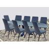 Buy cheap 2.1 Meter Horsebelly Modern Extension Table Black Stylish Legs Ceramic Table Top from wholesalers