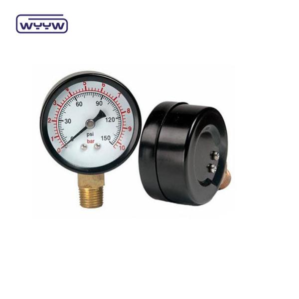 Buy cheap High Quality 50mm, Dry Pressure Gauge High Black Steel Case Hydraulic Pressure Gauge Air Pressure Gauge from wholesalers
