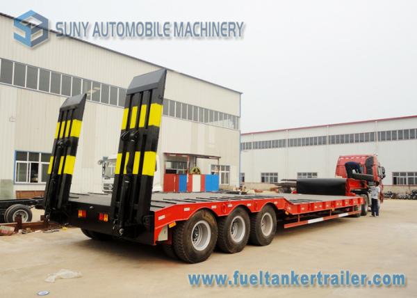 Buy cheap Low Bed Semi Flatbed Semi Trailer 70 T 3 Axles With 16m Length from wholesalers