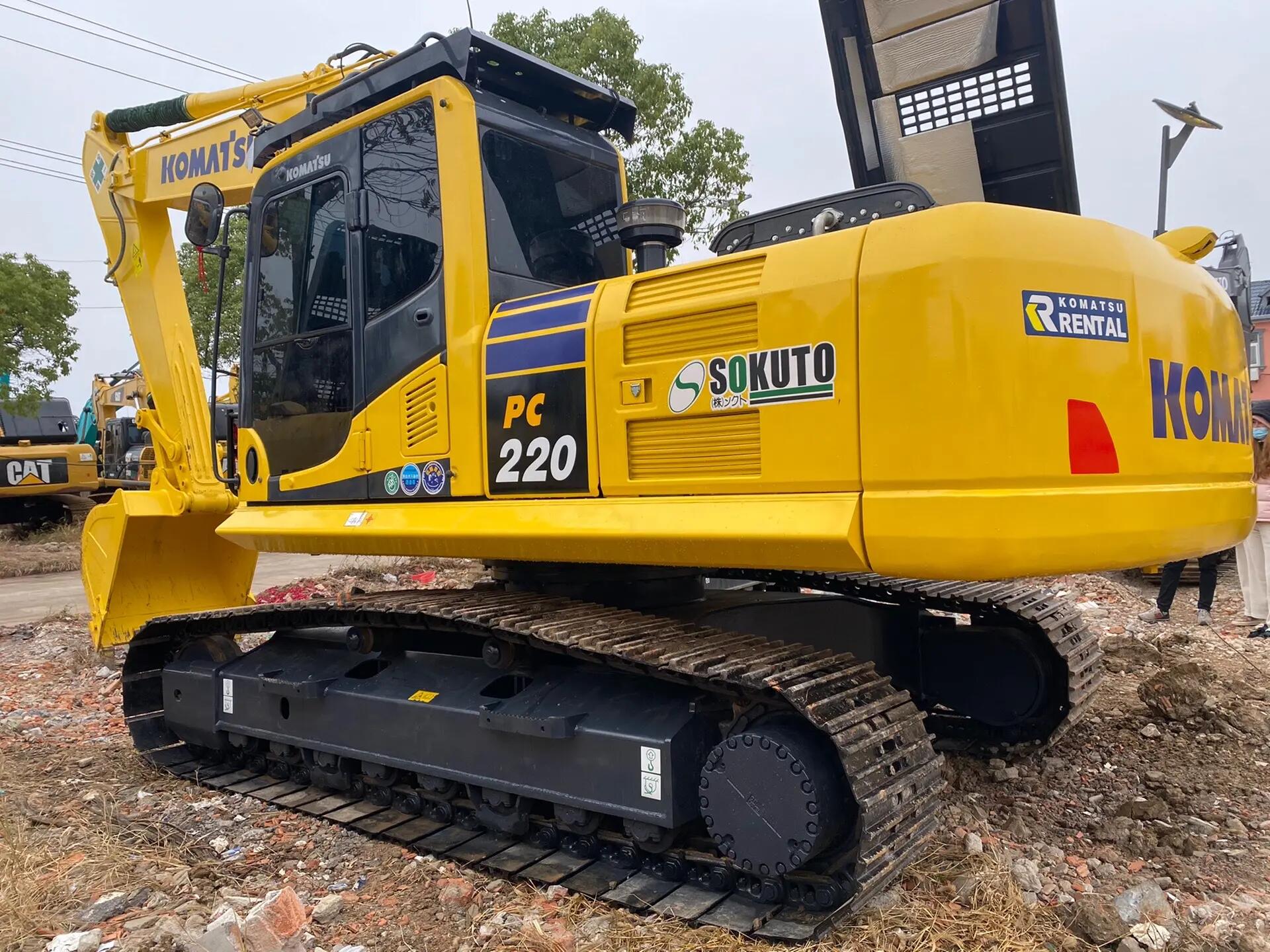 Used Japanese Excavator PC220 Original Hydraulic Cylinder with Cummins Engine