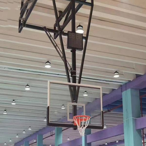 Buy cheap Tempered Glass Backboard Basketball Hoop Electric Folding Suspended from wholesalers
