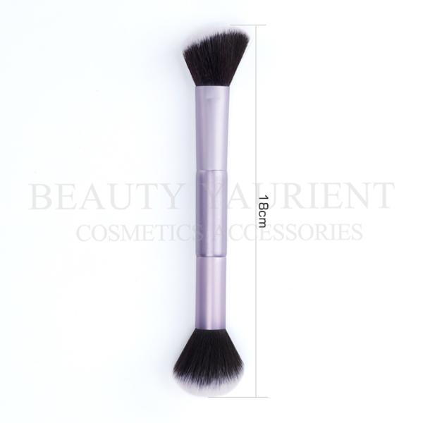 Buy cheap Purple Wooden FSC Handle Single Makeup Brush Double Ended Face Brush from wholesalers