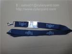Wholesale woven lanyard with embroidered logo and metal clip