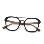 New Fashionable Woodgrain Glasses Unisex Full Rim Acetate Glasses Frame MR 6107