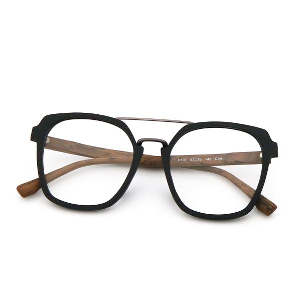 Buy cheap New Fashionable Woodgrain Glasses Unisex Full Rim Acetate Glasses Frame MR 6107 from wholesalers