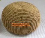 knitted pouf ottoman, Knitted pouf, Straw Cushion Tatami Mat Cushion Pad Play