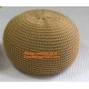 Buy cheap hand made large size Acrylic crochet floor pouffe crochet pouf hassock Ottoman Floor Cushi from wholesalers