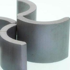 Buy cheap Customized Ceramic Processing Fan Motor Magnet Arc Shape Charcoal Gray from wholesalers